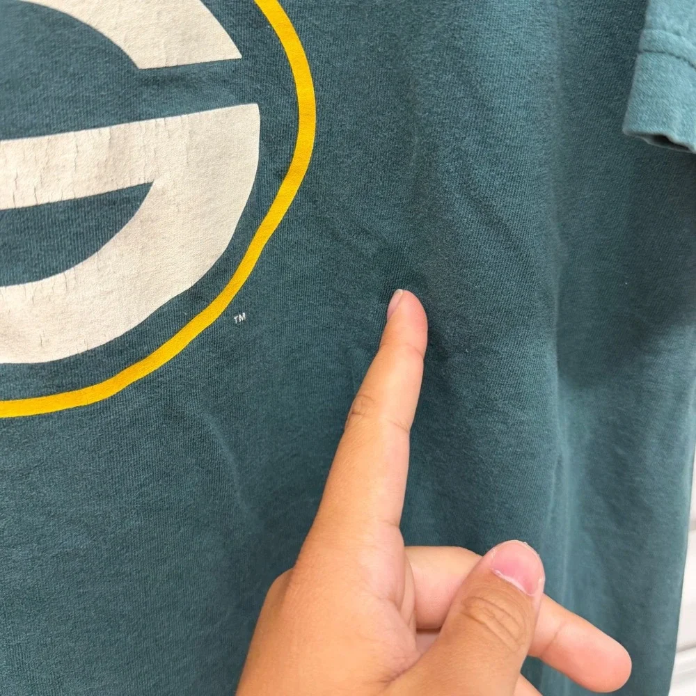 Vintage 90s Green Bay Packers NFL Retro Majestic Green Mens XL Shirt - Picture 3 of 5